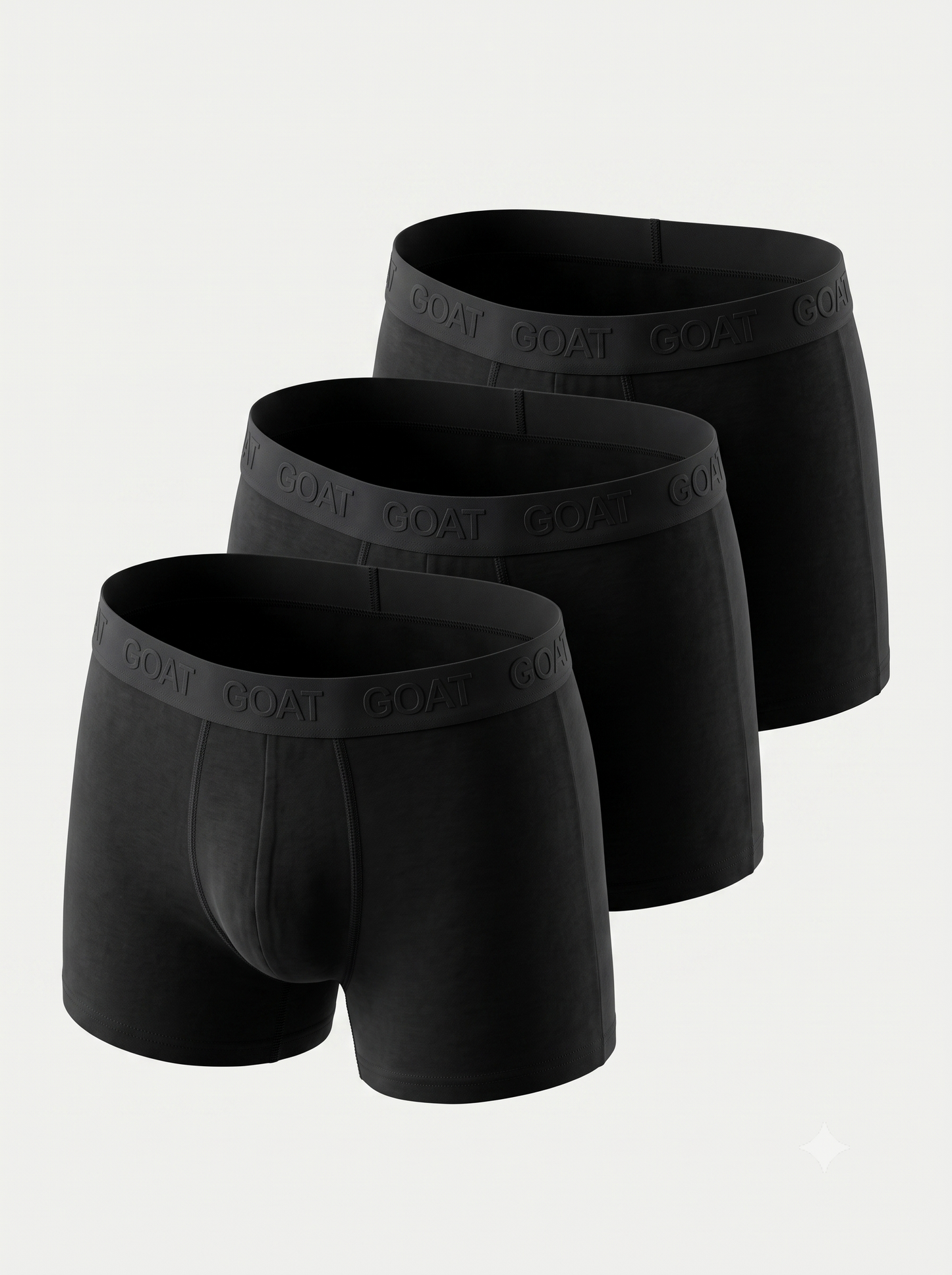 GOAT Trunks Cotton Blend - Pack of 3 - Black