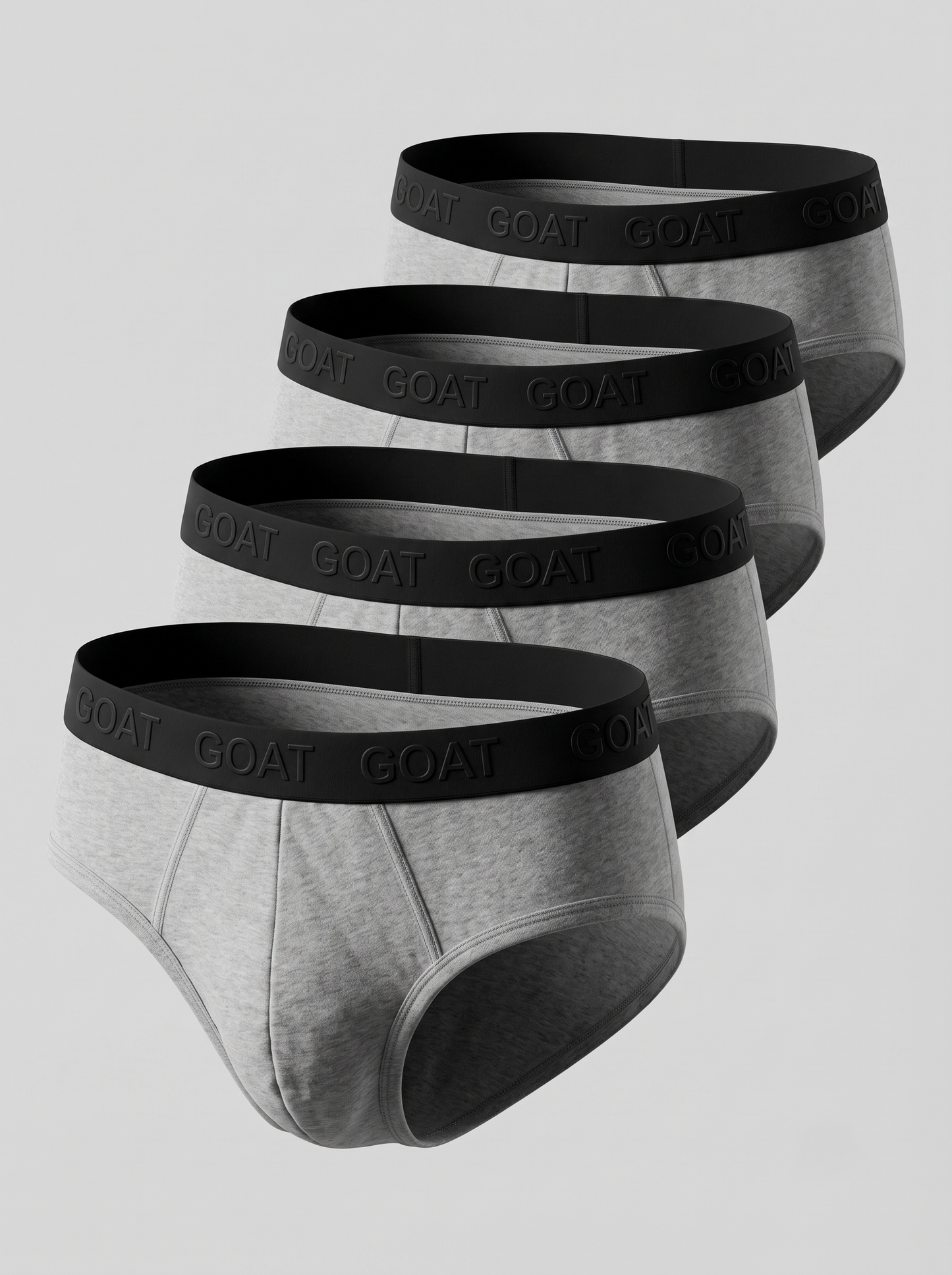 GOAT Briefs Cotton Blend - Pack of 4 - Grey Melange