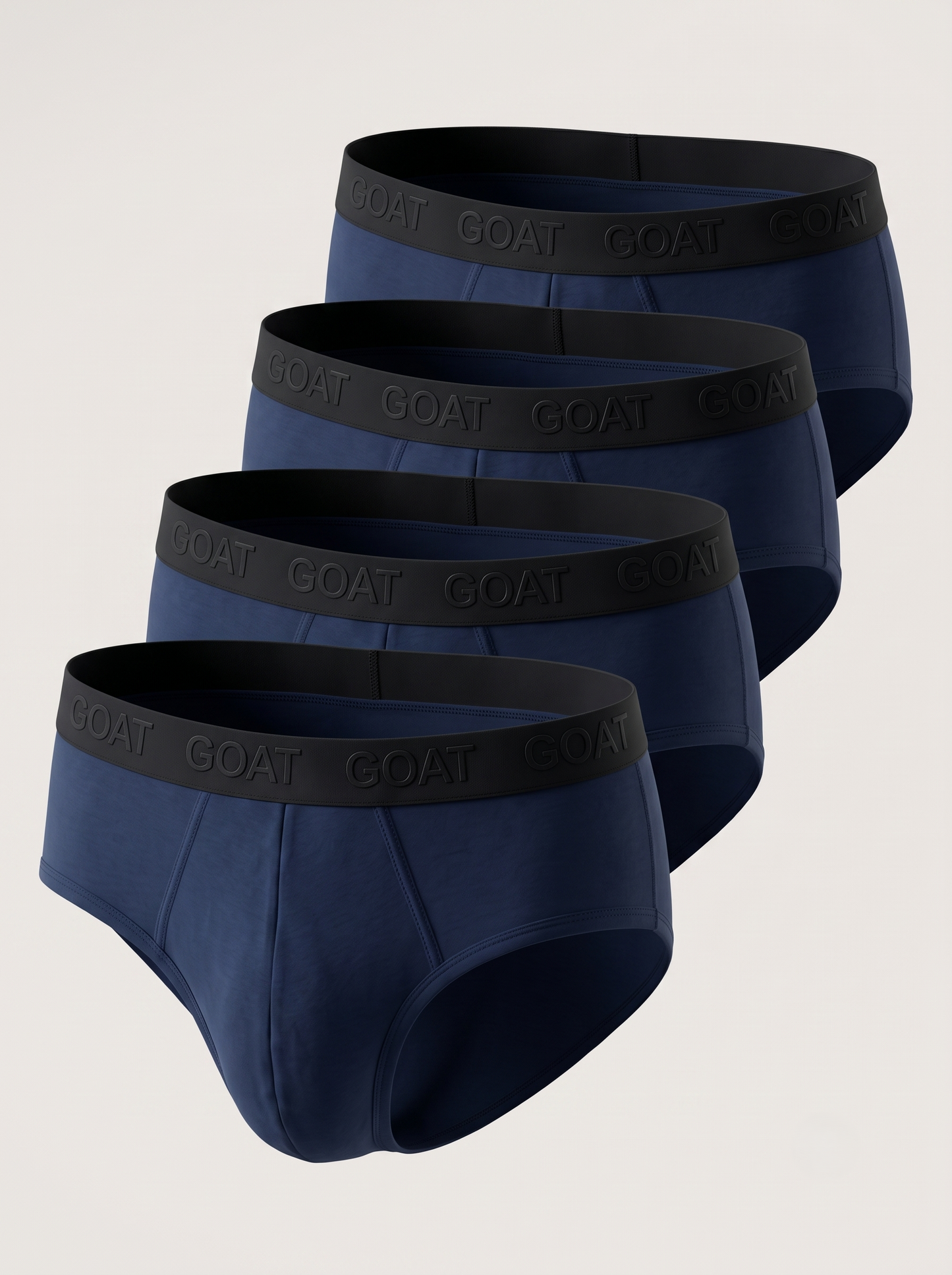 GOAT Briefs Cotton Blend - Pack of 4 - Navy Blue