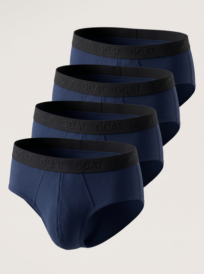 GOAT Briefs Cotton Blend - Pack of 4 - Navy Blue