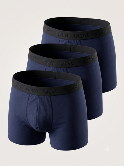 GOAT Trunks Cotton Blend - Pack of 3 - Navy Blue
