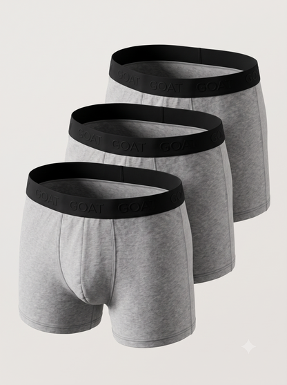 GOAT Trunks Cotton Blend - Pack of 3 - Grey Melange