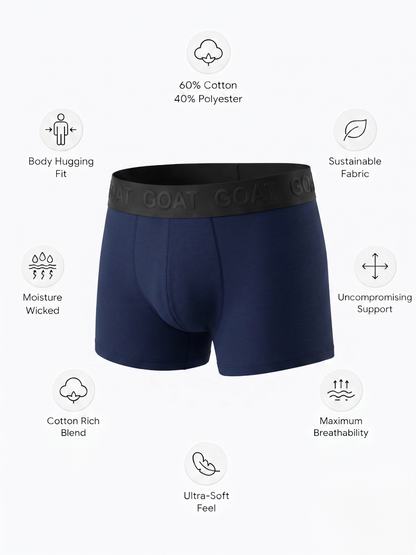 GOAT Trunks Cotton Blend - Pack of 2 - Navy Blue