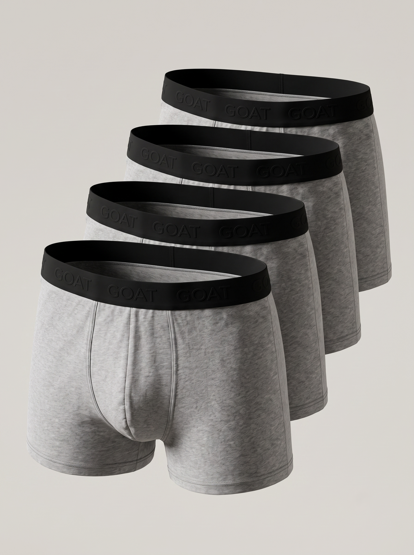 GOAT Trunks Cotton Blend - Pack of 4 - Grey Melange