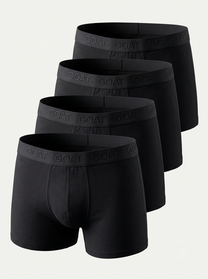 GOAT Trunks Cotton Blend - Pack of 4 - Black