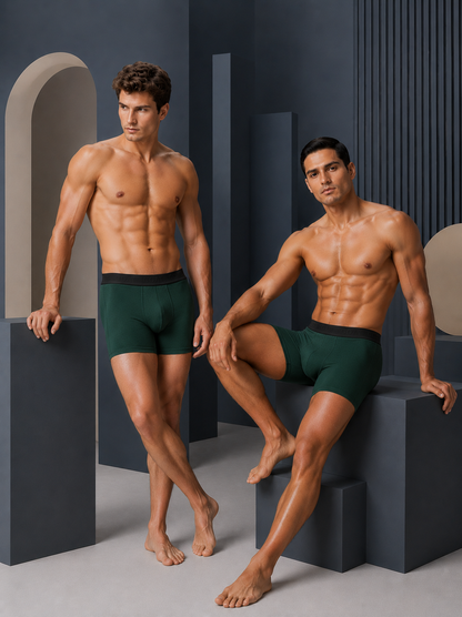 GOAT Trunks Cotton Blend - Pack of 2 - Bottle Green